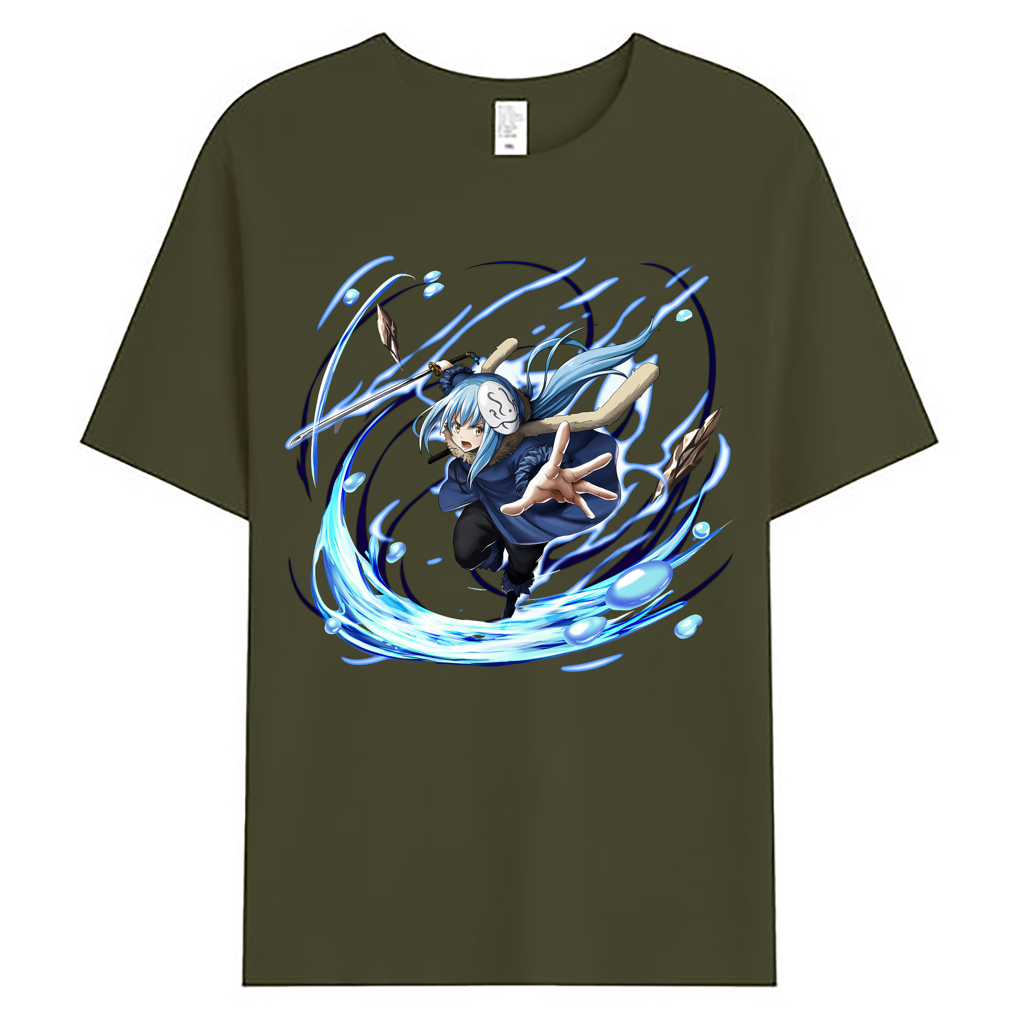 （画像用） 転スラ Regarding Reincarnated to Slime 綿100％ メンズ半袖Tシャツ｜肌触りやわらか＆通気性